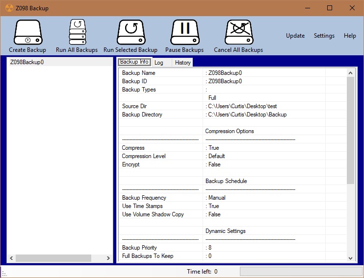 ScreenShot of Z098 Backup